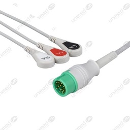 [2312S] CABLE ECG. COMPACTO X 3 DERIVADAS MINDRAY, 12 PINES, UNIMED